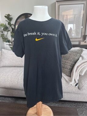 Caitlyn Clark 22 YLarge Nike Black T-Shirt“you break it, you own it.”